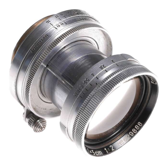 Leica IIIf chrome 35mm rangefinder camera Summitar f=5cm 1:2 lens 2/50 coated