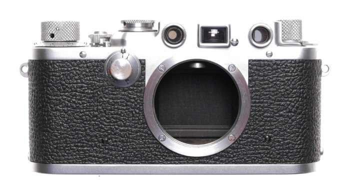 Leica IIIf chrome 35mm rangefinder camera Summitar f=5cm 1:2 lens 2/50 coated