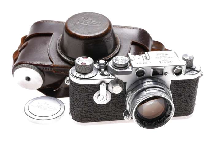 Leica 3f Rangefinder IIIf with Camera Self Timer Summicron 2 f=5cm case case