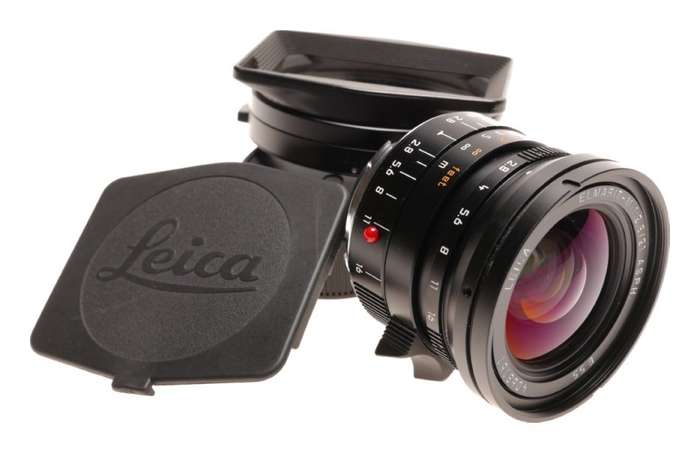 Leica Elmarit-M 2.8/21mm ASPH. lens 11135 wide angle 6-Bit caps hood f21