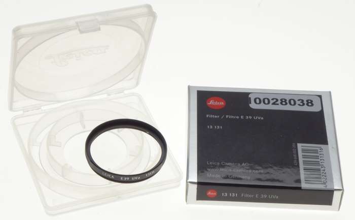 E 39 13131 Leica rangefinder Filter UVa E39 Black Mint boxed summicron 50mm F2