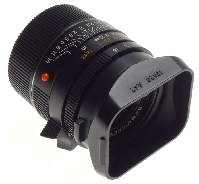 LEICA Summicron-M 1:2/35 ASPH. E39 f=35mm Wide angle camera lens caps hood BOKEH