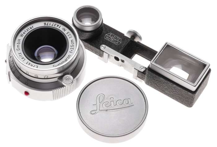 Mint Summaron f=3.5 1:3.5 wide angle 3.5/35mm Leica RF lens with Goggles Leitz