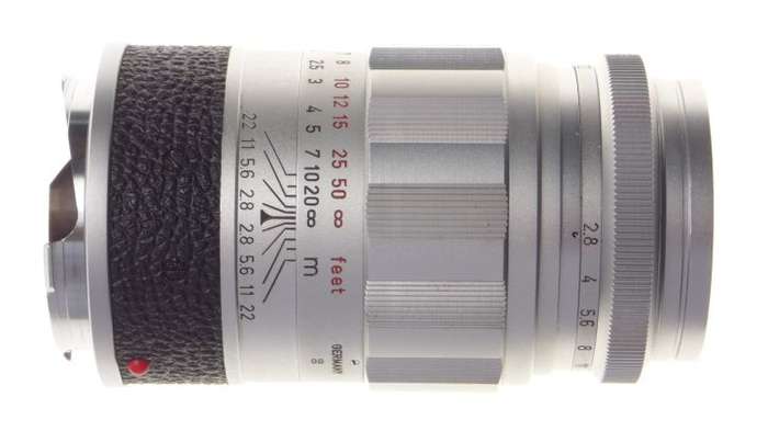 ELMARIT 2.8/90 Leitz Leica M camera lens RF Mint leather case Museum condition
