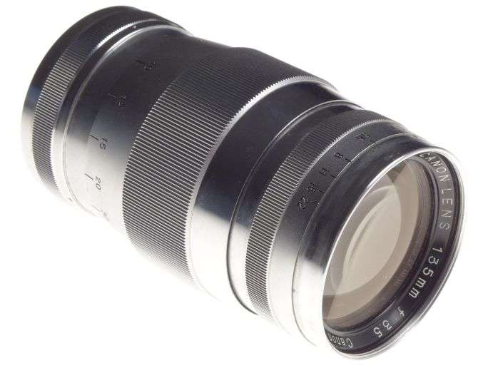 LEICA 39mm screw mount steel canon lens 13.5cm f=3.5 clean optics 3.5/135mm kit