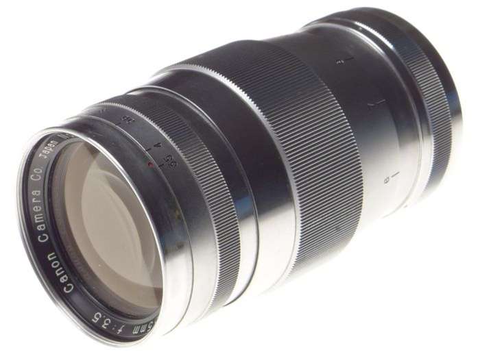 LEICA 39mm screw mount steel canon lens 13.5cm f=3.5 clean optics 3.5/135mm kit