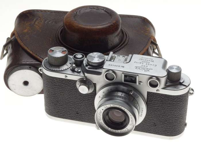 3f Leica IIIF Chrome 35mm Screw mount rangefinder camera f=35mm Summaron 13.5/35