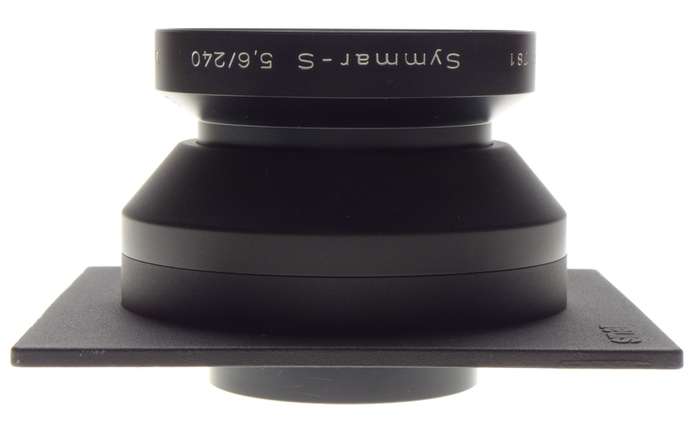 SYMMAR-S 5.6/240 SINAR lens board f=240mm Schneider lens caps good glass used
