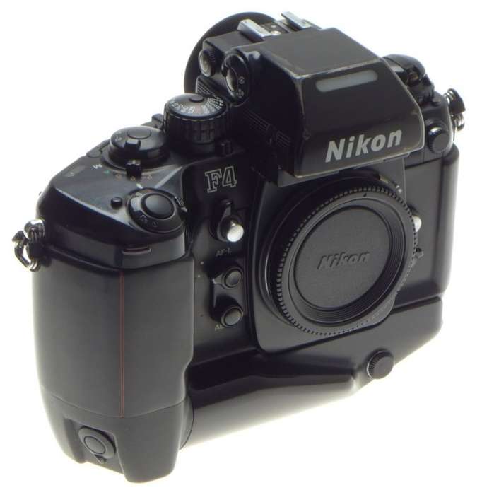 F4 s NIKON SLR 35mm FILM CAMERA BODY DP 20 PRISM FINDER BATTERY GRIP USED MANUAL