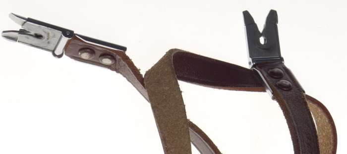 Rolleiflex TLR full length leather neck shoulder strap with rubber pad addition