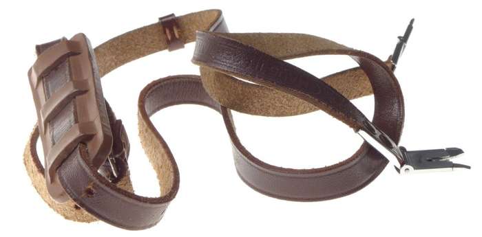 Rolleiflex TLR full length leather neck shoulder strap with rubber pad addition