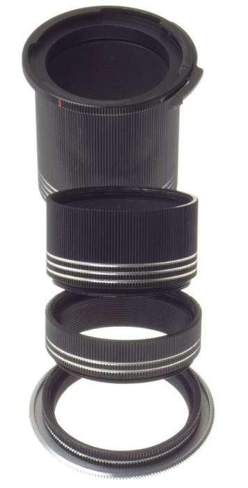 ALPA REFLEX SLR 35mm FILM CAMERA LENS TUBSET BOXED MACRO CLOSE UP 4x ADAPTERS