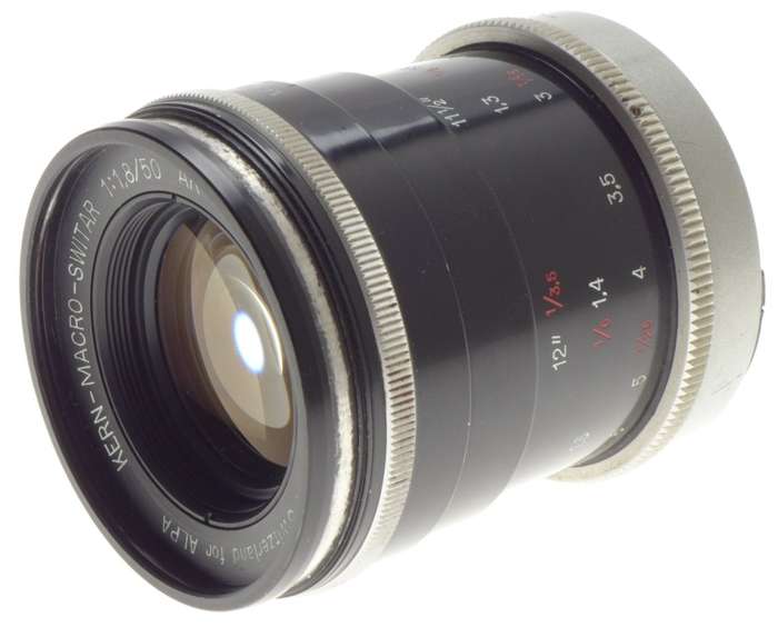 KERN-MACRO-SWITAR BLACK ALPA 1:1.8/50mm AR f=50 SLR CAMERA RARE LENS CLEAN GLASS