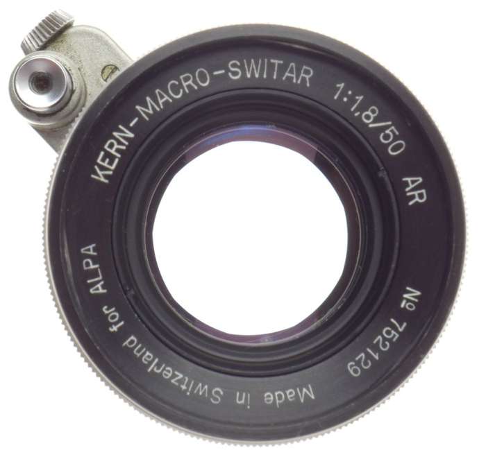 KERN-MACRO-SWITAR BLACK ALPA 1:1.8/50mm AR f=50 SLR CAMERA RARE LENS CLEAN GLASS