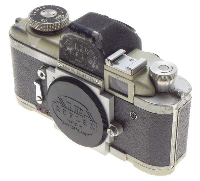 MODEL 6b ALPA REFLEX 35mm VINTAGE FILM CAMERA SLR MANUAL PAPERS CAP USED BODY 6B