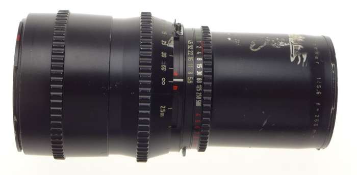 Black chrome Sonnar 1:5.6 f=250mm used HASSELBLAD tele lens V series 1:5.6/250mm