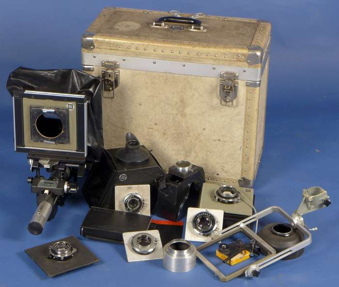 SINAR4x5 camera system 5 Graflex Optar Ektar Graphex symmar lenses rare kit case