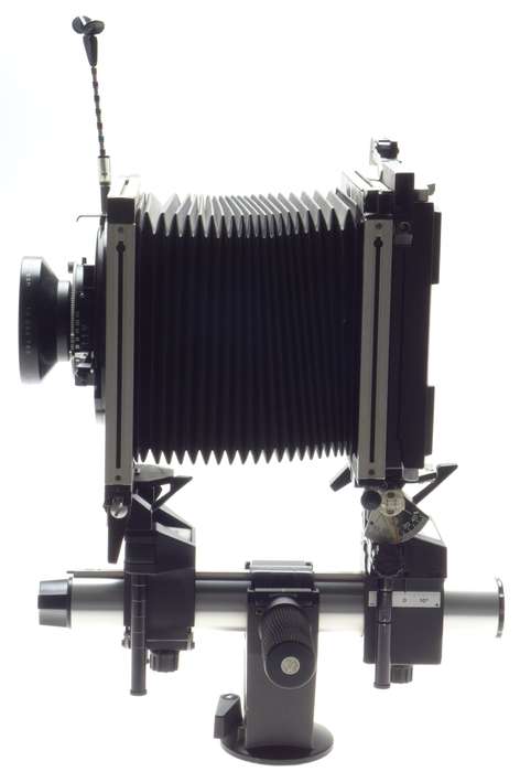 SINAR F Black camera 4x5 body Chrome Rail SYMMAR-S 1:5.6/210mm Schneider lens MC