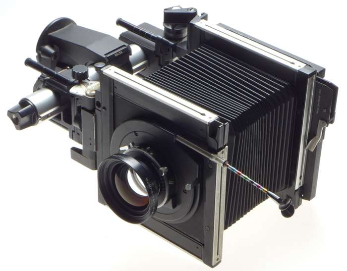 SINAR F Black camera 4x5 body Chrome Rail SYMMAR-S 1:5.6/210mm Schneider lens MC