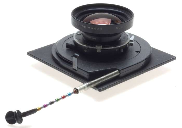 SINAR F Black camera 4x5 body Chrome Rail SYMMAR-S 1:5.6/210mm Schneider lens MC