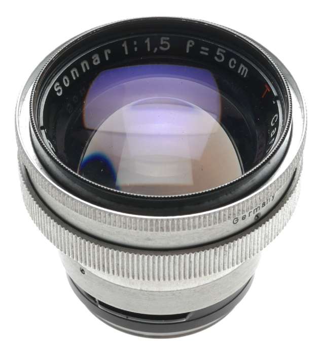 Sonnar 1.5 f=5 cm T Contax RF 35mm vintage film camera 1.5/50 mm lens
