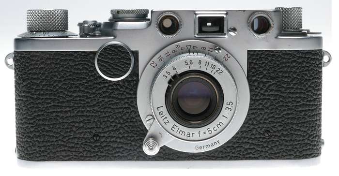 Leica IIf Vintage film camera Elmar 3.5/50 mm Collapsible red scale lens