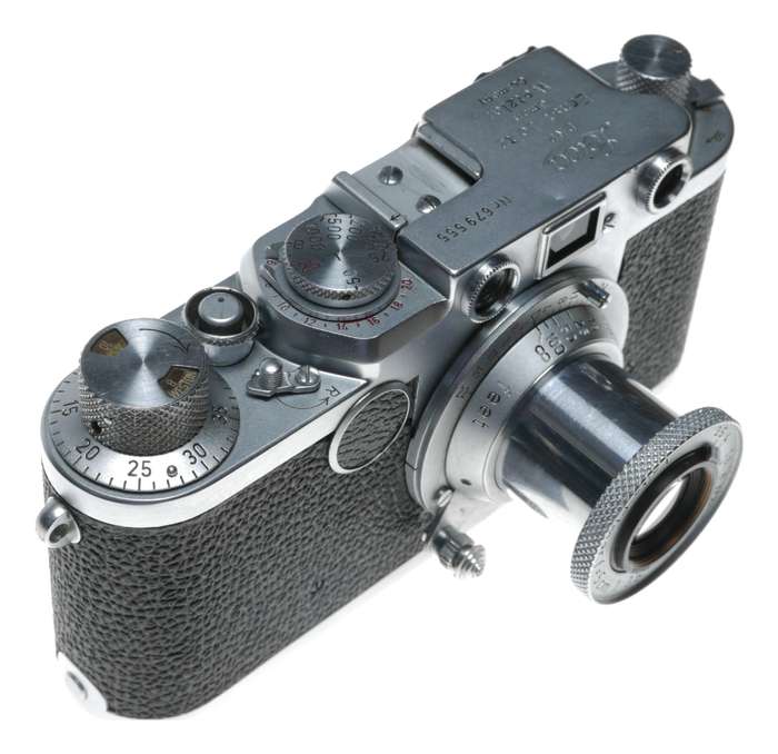 Leica IIf Vintage film camera Elmar 3.5/50 mm Collapsible red scale lens