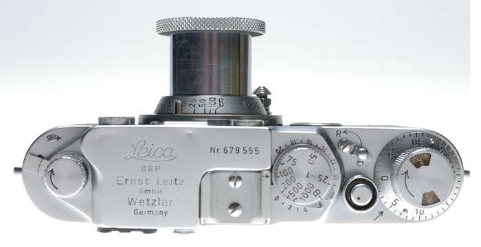 Leica IIf Vintage film camera Elmar 3.5/50 mm Collapsible red scale lens