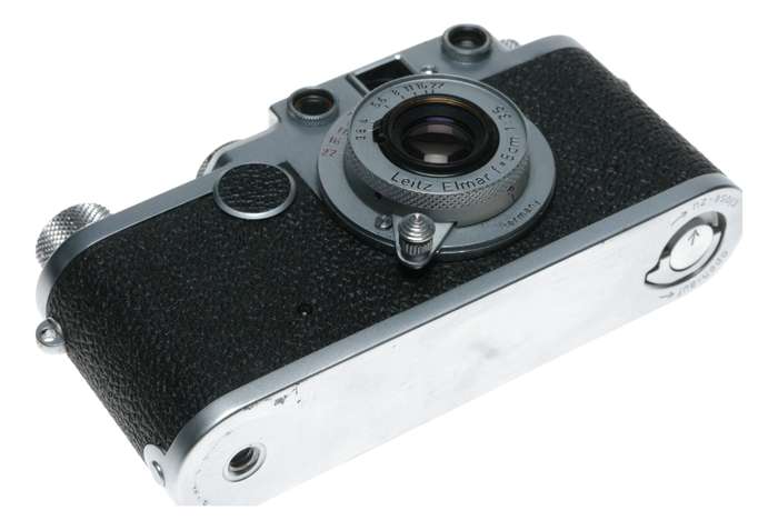 Leica IIf Vintage film camera Elmar 3.5/50 mm Collapsible red scale lens