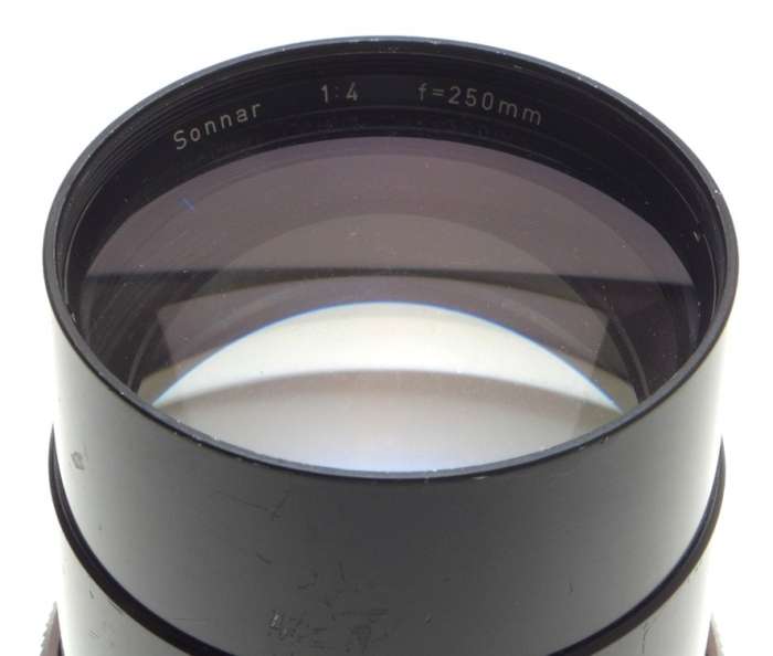 ZEISS IKON SLR 35mm FILM CAMERA LENS CONTAREX BLACK SONNAR 1:4 f=250mm LENS CAP
