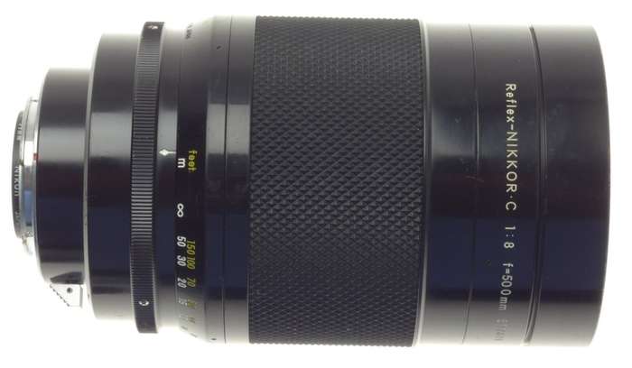 USED NIKON REFLEX-NIKKOR C 1:8 f=500mm MIRROR AI CAMERA LENS SLR 35mm HOOD CAPS