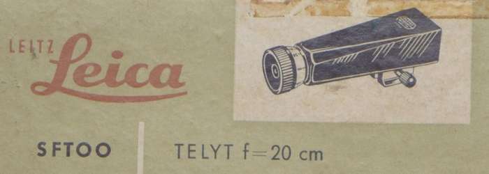 LEICA TELYT f=200mm VIEW FINDER BLACK PAINT BOX UNUSED SFTOO f=20cmm LEITZ MINT