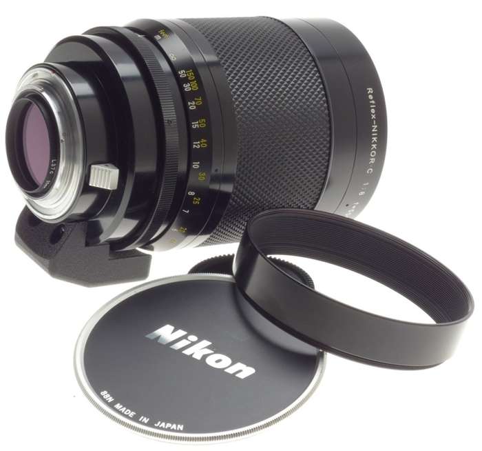 NIKON REFLEX-NIKKOR C 1:8 f=500mm MIRROR AI CAMERA LENS SLR 35mm HOOD CAPS MINT
