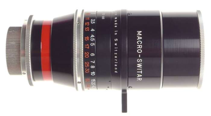 PRISTINE BOLEX H16 RX MACRO-SWITAR Pre-set 1.9 f=75mm CAPS HOOD 1.9/75 MICRO 4/3