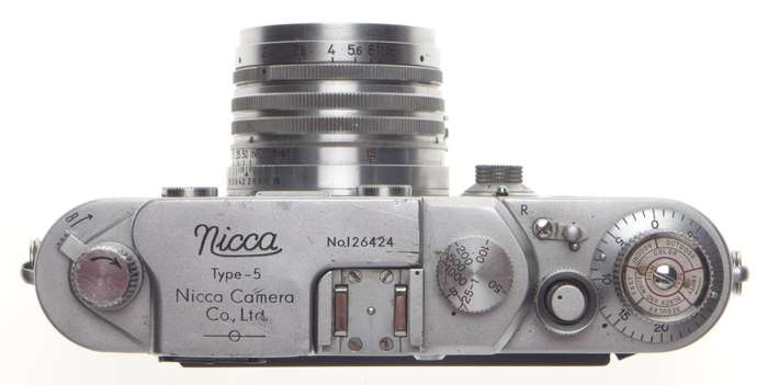 NICCA Type-5 rangefinder camera Nikkor-H.O 1:2 f=5cm Nippon Kogaku 2/50mm chrome
