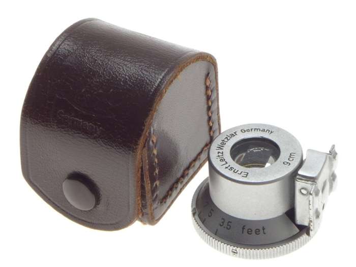 LEICA SGVOO SILVER CHROME 9CM BRIGHTLINE VIEW FINDER W/CASE FITS LEITZ CAMERA