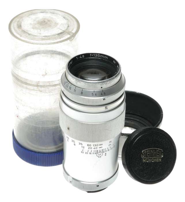 Steinheil f/4.5 Culminar f=135mm chrome tele lens Exakta mount4.5/135mm