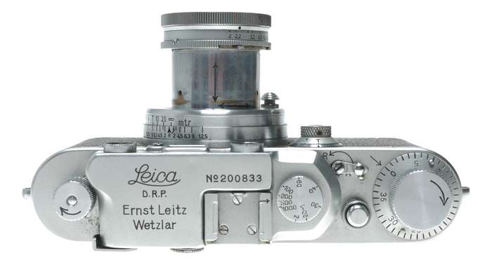 Leica III rangefinder camera Summar f=5cm 1:2 lens cap case vintage