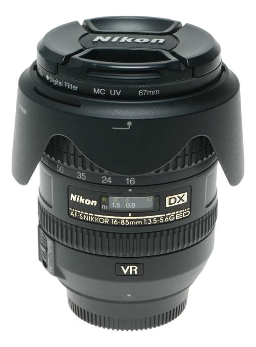 Nikon AF-S DX NIKKOR 16-85mm f/3.5-5.6G ED VR Lens boxed used