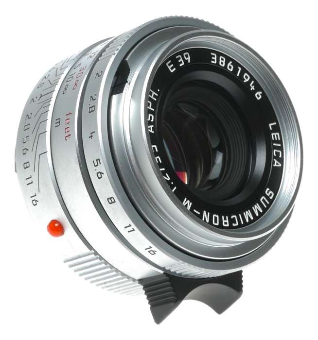 Leica Summicron-M 1:2/35mm Asph. Silver 11882 Boxed hood pouch papers