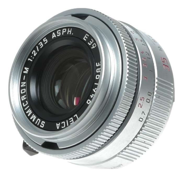 Leica Summicron-M 1:2/35mm Asph. Silver 11882 Boxed hood pouch papers