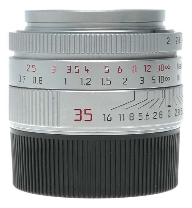 Leica Summicron-M 1:2/35mm Asph. Silver 11882 Boxed hood pouch papers