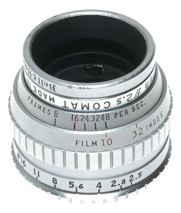 Bell & Howell 20mm f/2.5 COMATcine movie camera lens