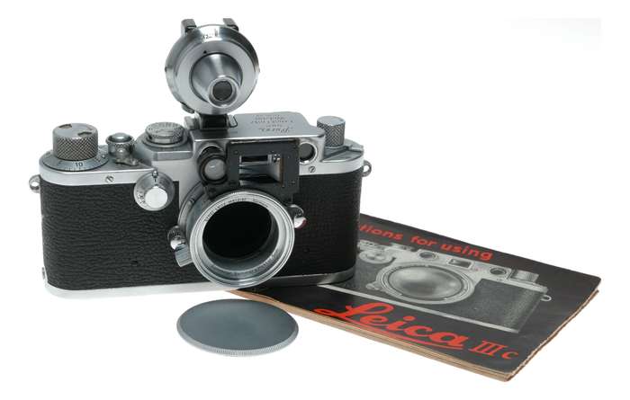 Leica IIIf 35mm RF camera body VIOOH Leitz Universal viewfinder close focus adapter