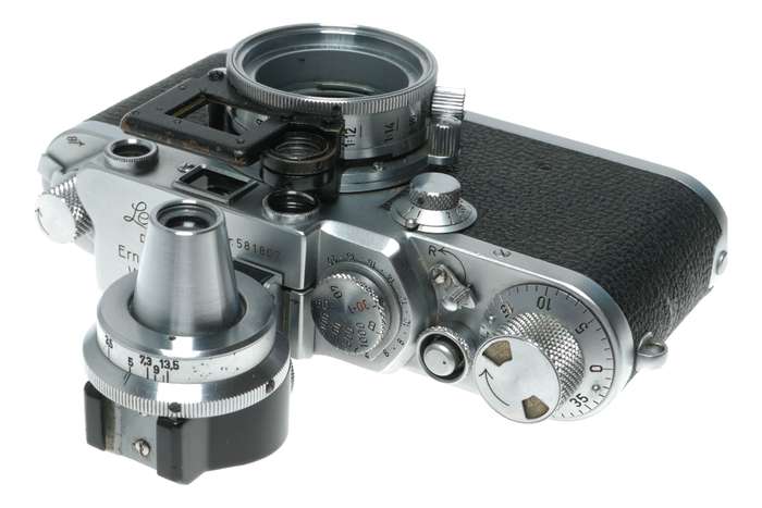 Leica IIIf 35mm RF camera body VIOOH Leitz Universal viewfinder close focus adapter