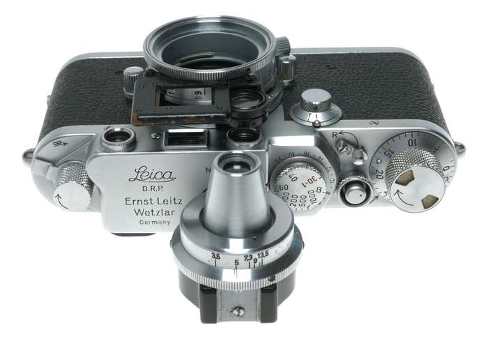 Leica IIIf 35mm RF camera body VIOOH Leitz Universal viewfinder close focus adapter