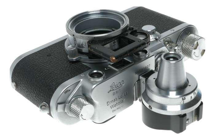 Leica IIIf 35mm RF camera body VIOOH Leitz Universal viewfinder close focus adapter