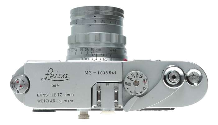 Leica M3 35mm RF film camera Summicron f=5cm 1:2 lens Meter MC filters half case