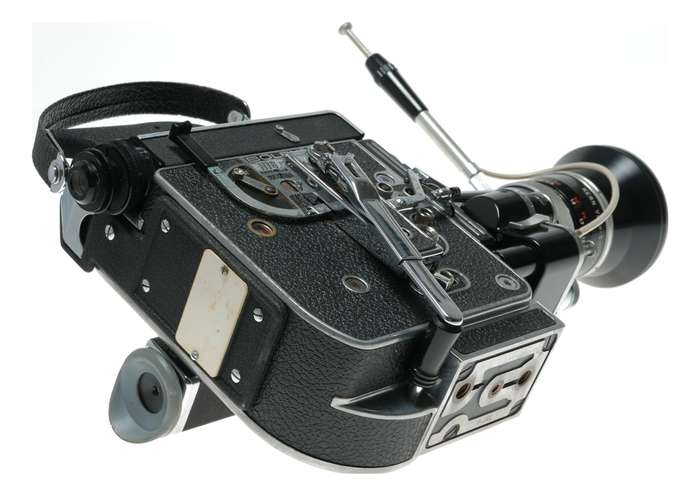 Bolex H16 Reflex Rex 5 16mm film cine camera Switar 1:1.9 f=16-100mm POE lens Gossen meter