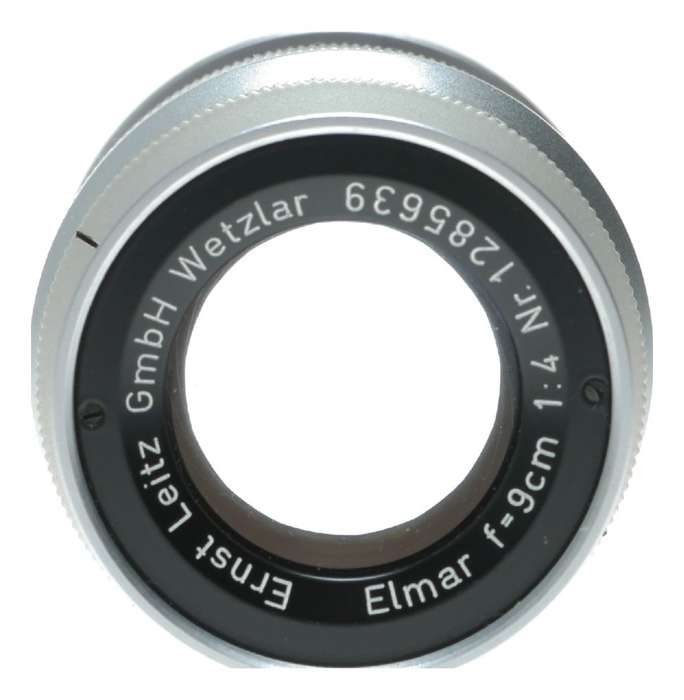 Leitz Wetzlar Elmar f=9cm 1:4 Leica M39 RF camera lens in keeper